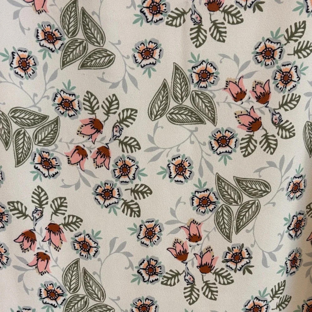 LOFT Floral Sleeveless Top - White and Pink - Picture 2 of 4